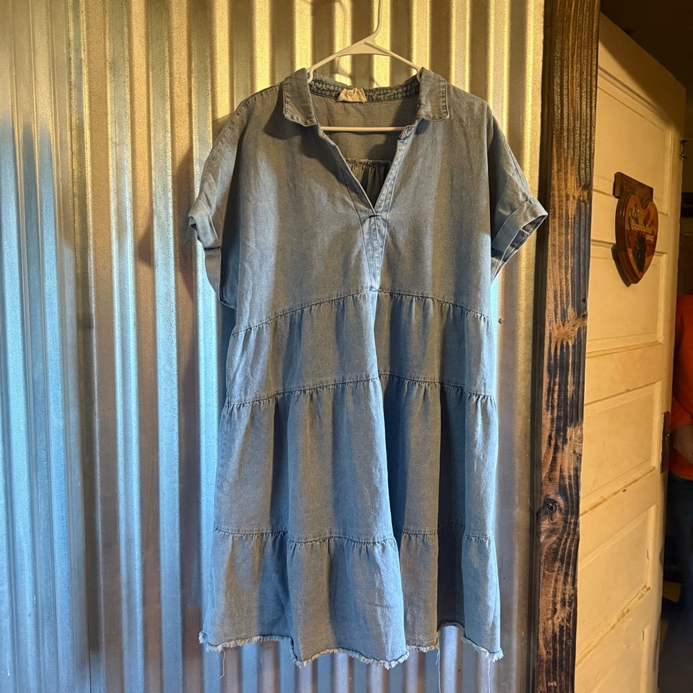 Umgee Blue Denim Mini Dress